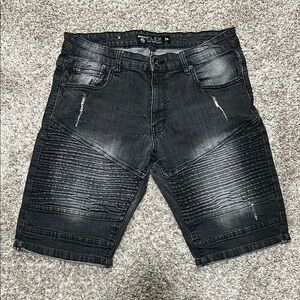 Black Denim Men's Shorts